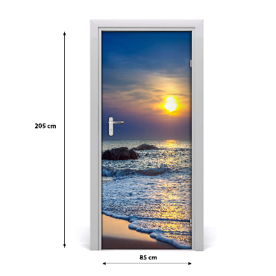 Fototapeta na dvere západ slnka pláž