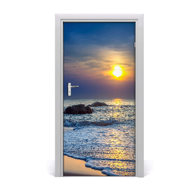 Fototapeta na dvere západ slnka pláž