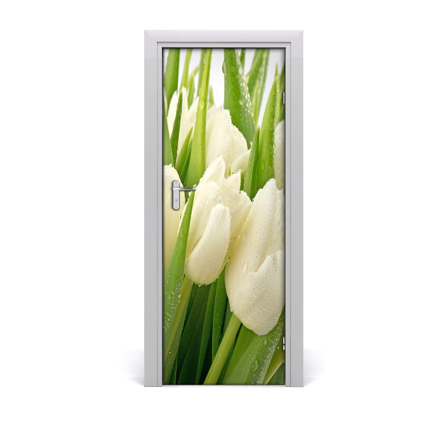 Fototapeta samolepiace biele tulipány