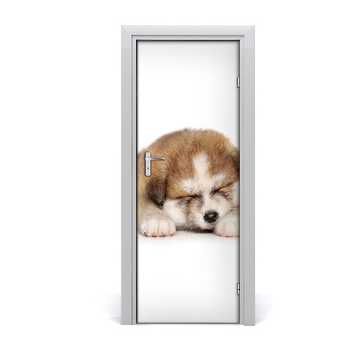 Samolepiace fototapety na dvere šteňa akity