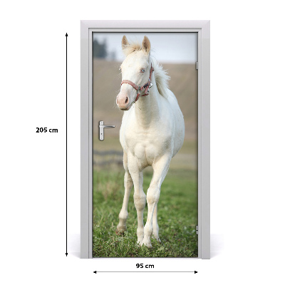 Samolepiace fototapety na dvere biely kôň