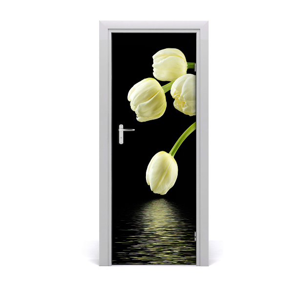 Fototapeta samolepiace biele tulipány
