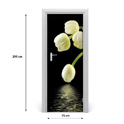 Fototapeta samolepiace biele tulipány