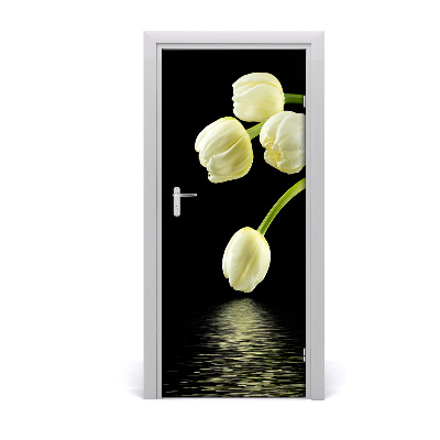 Fototapeta samolepiace biele tulipány