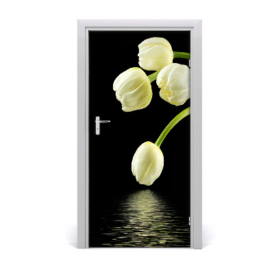 Fototapeta samolepiace biele tulipány
