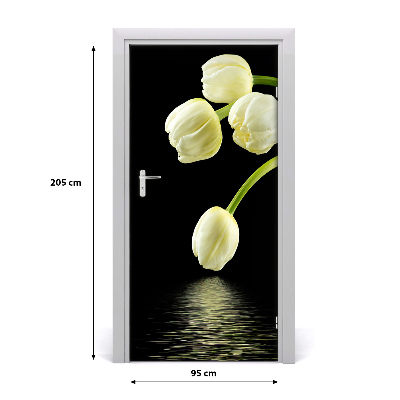 Fototapeta samolepiace biele tulipány