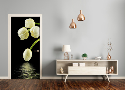 Fototapeta samolepiace biele tulipány