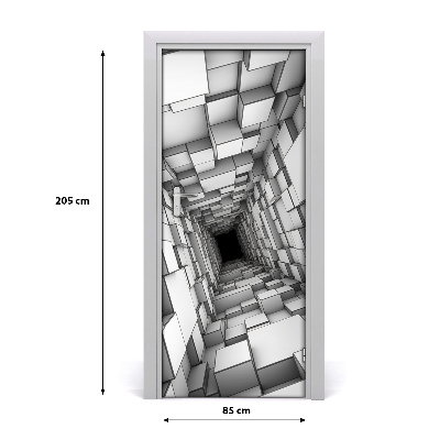 Samolepiace fototapety na dvere Tunel zo šesťuholníkov