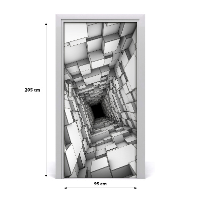 Samolepiace fototapety na dvere Tunel zo šesťuholníkov