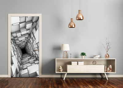 Samolepiace fototapety na dvere Tunel zo šesťuholníkov
