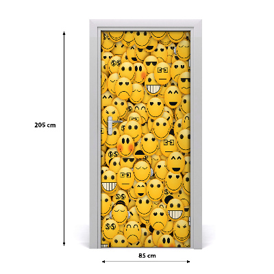 Fototapeta samolepiace na dvere emotikony