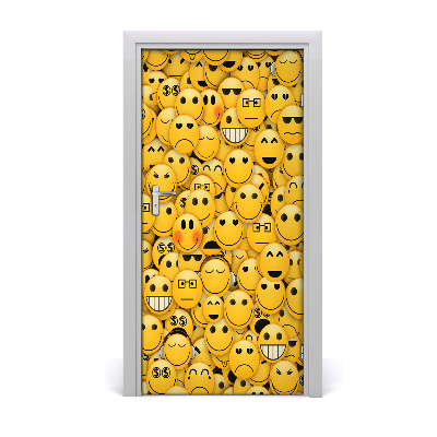 Fototapeta samolepiace na dvere emotikony