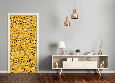 Fototapeta samolepiace na dvere emotikony
