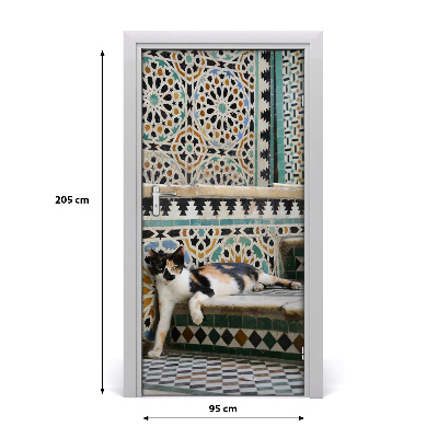 Samolepiace fototapety na dvere Mačka v Maroku
