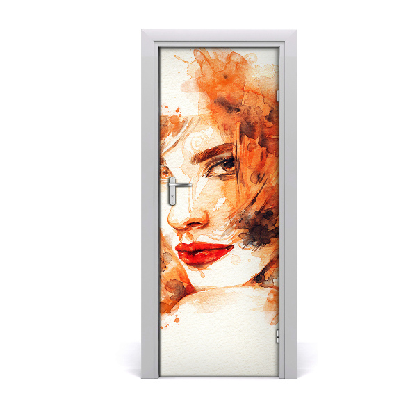 Samolepiace fototapety na dvere abstrakcie žena