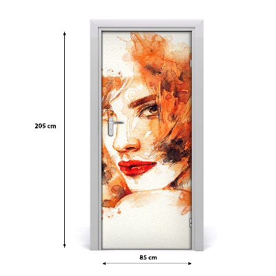 Samolepiace fototapety na dvere abstrakcie žena