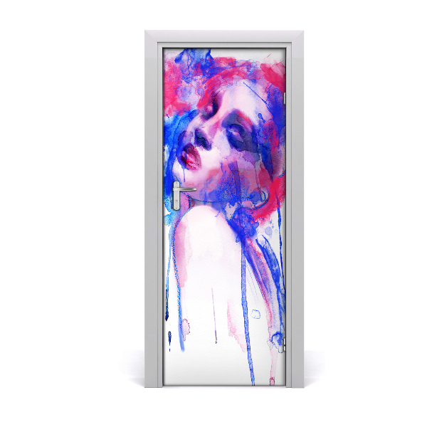 Samolepiace fototapety na dvere abstrakcie žena