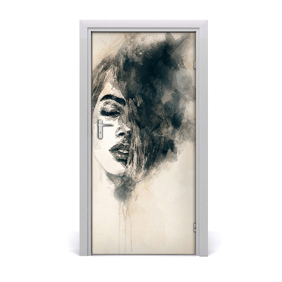 Samolepiace fototapety na dvere abstrakcie žena