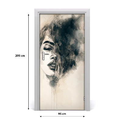 Samolepiace fototapety na dvere abstrakcie žena