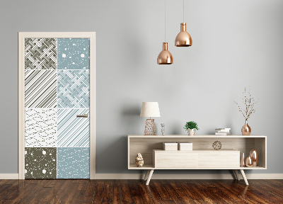 Samolepiace fototapety na dvere geometrické vzory