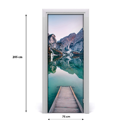 Fototapeta samolepiace na dvere horské jazero