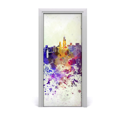 Samolepiace fototapety na dvere farebné Chicago