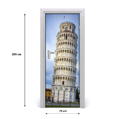 Fototapeta samolepiace dvere šikmá veža PIZAY