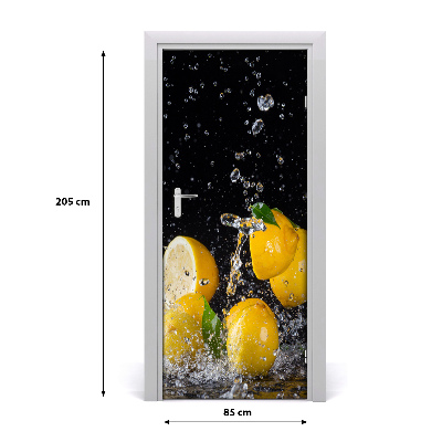 Fototapeta na dvere do domu samolepiace citrón
