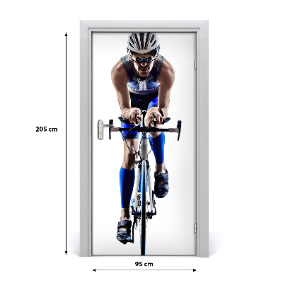 Fototapeta samolepiace na dvere šport cyklista
