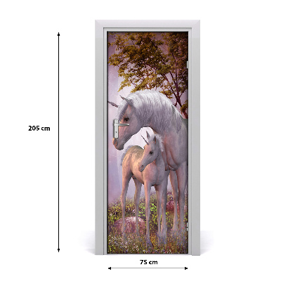 Samolepiace fototapety na dvere jednorožec