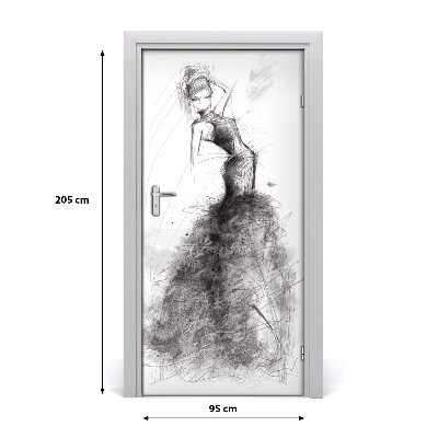 Samolepiace fototapety na dvere ilustrácie móda