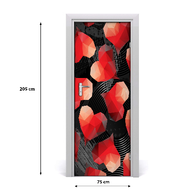 Fototapeta na dvere geometrická srdce