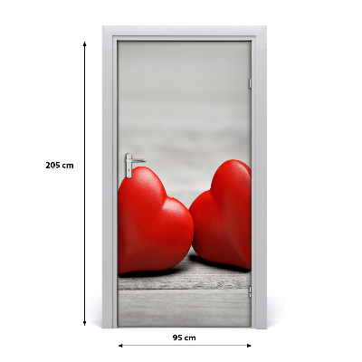Fototapeta na dvere srdce na dreve