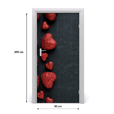 Fototapeta na dvere srdce na tabuli