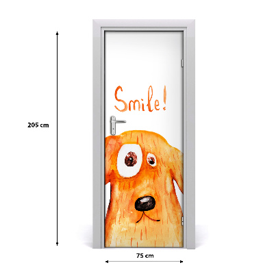 Samolepiace fototapety na dvere pes