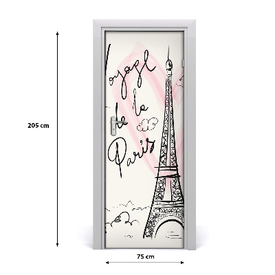 Fototapeta na dvere Eiffelova veža Paríž