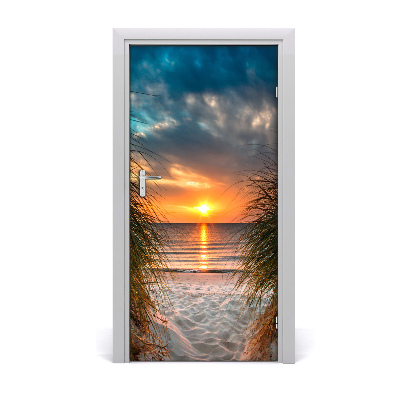 Fototapeta na dvere západ slnka mora