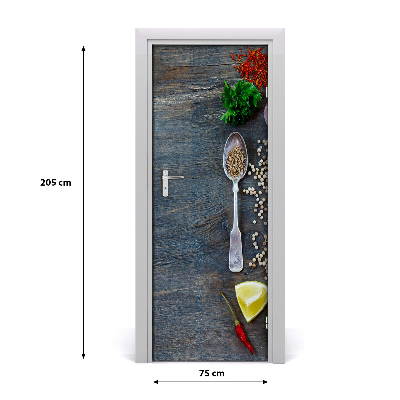Fototapeta na dvere samolepiace korenie a bylinky