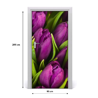 Fototapeta samolepiace fialové tulipány