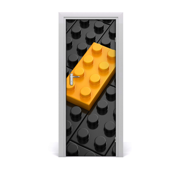 Samolepiace fototapety na dvere kocky lego