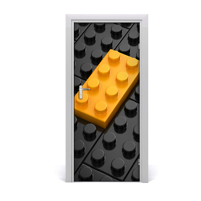 Samolepiace fototapety na dvere kocky lego