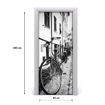 Fototapeta samolepiace na dvere mestské bicykle