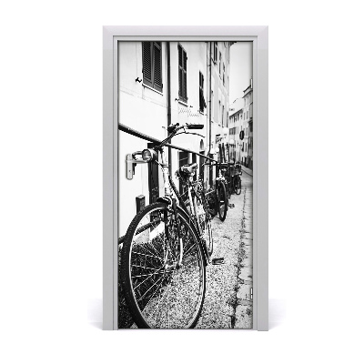 Fototapeta samolepiace na dvere mestské bicykle
