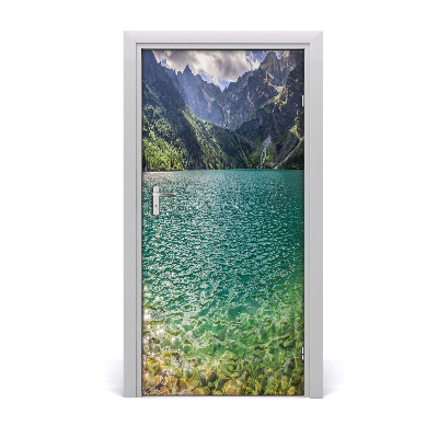 Fototapeta na dvere jazero v horách