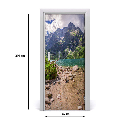 Fototapeta na dvere jazero v horách