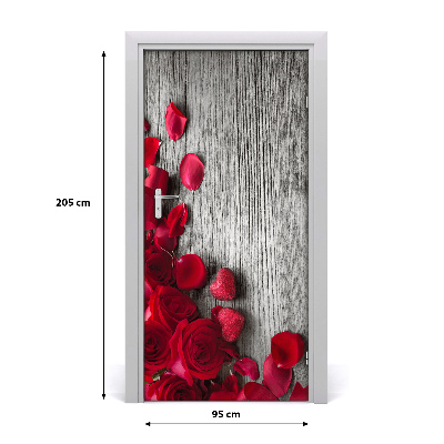 Fototapeta na dvere samolepiace červená ruža