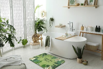 Kúpeľňová predložka Zelené listy