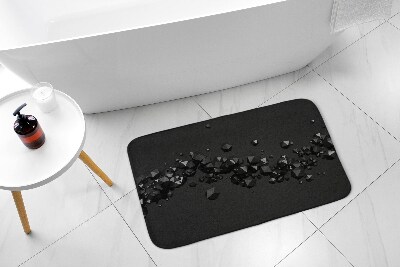 Kúpeľňová predložka Čierna geometrická abstrakcia