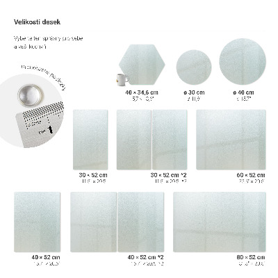 Sklenená doska na krájanie Obdĺžniková priehľadná