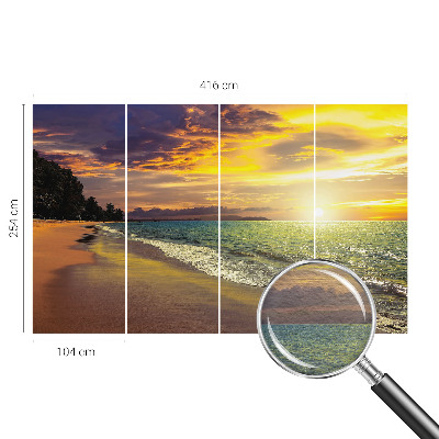 Fototapeta Pláž pri západe slnka